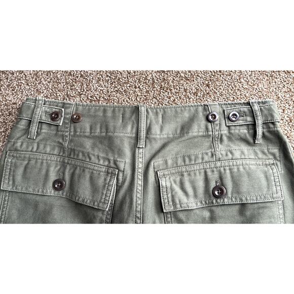 NWT Outerknown Sz 28 Olive Green Utility Military Organic Ctn Wide Leg Pockets - Picture 5 of 12